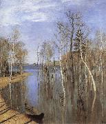 Isaac Levitan Springtime Flood oil painting artist